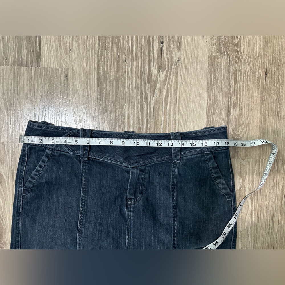 Gap Jeans Denim Skirt Long Size‎ 14 Back Slit Y2K - Picture 9 of 11